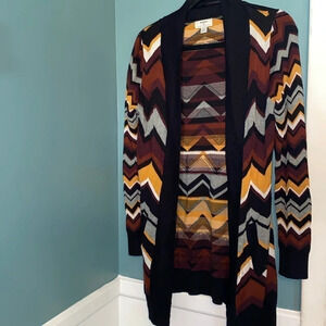 Missoni target collaboration- open long cardigan - small - Black/brown/yellow